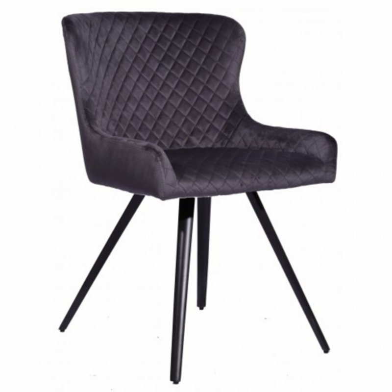 Webb House - Alpha Dining Chair Grey Velvet